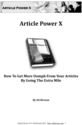 Thumbnail Article Power X (with Master Resell Rights) Thumbnail Article Power X (with Master Resell Rights)