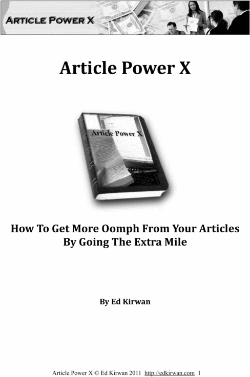 Product picture Article Power X (with Master Resell Rights)